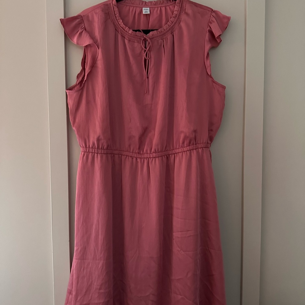Old Navy Orange Pink Buttoned Sundress